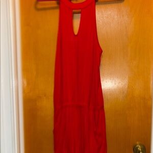 VENUS Red Cut Out Backless Skorts